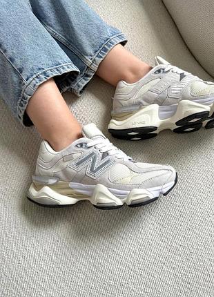Женские бежевые кроссовки new balance 9060 beige х нью беланс 40