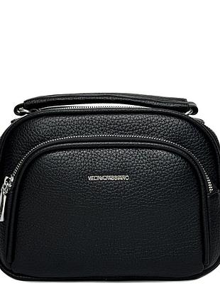 Сумка женская кросс-боди искусственная кожа черный арт.8343 black velina fabbiano (китай)