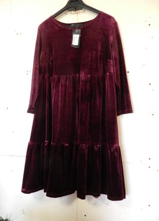 ⛔ top платье бархат велюр стрейч волан 2