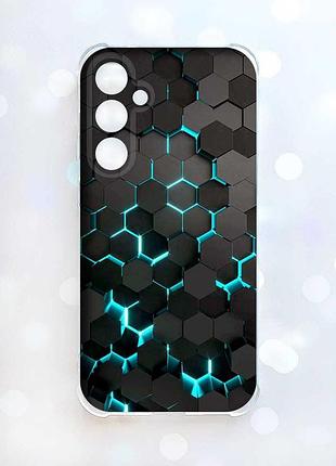Чехол с утолщенными углами на samsung galaxy a37 соты 3d (принт 357)