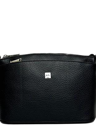 Красива сумка штучна шкіра чорний арт.9331 black velina fabbiano (54)