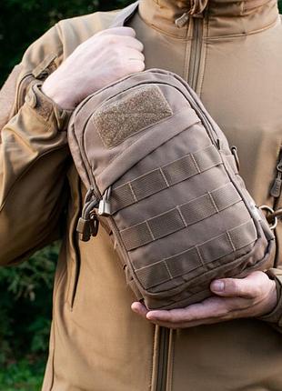 M-tac сумка assistant bag coyote, мужская сумка м-тас цвета койот через плечо, военная сумка через плечо, тактическая сумка