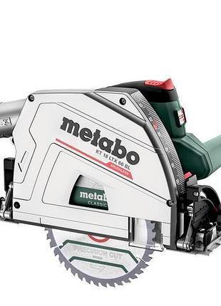 Аккумуляторная ручная циркулярная пила metabo kt 18 ltx 66 bl (601866840)