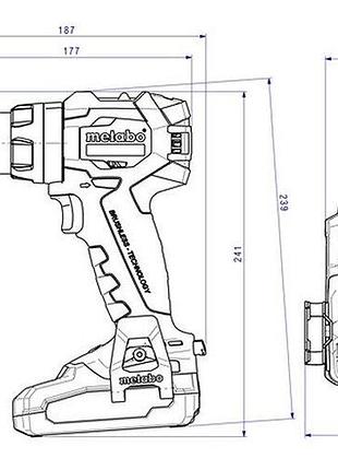 Шуруповерт metabo bs 18 lt bl каркас 4