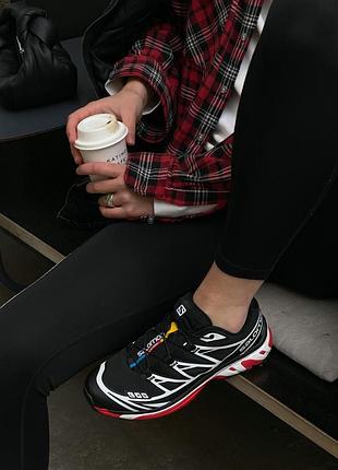 Чорні кросівки унісекс salomon lab xt-6 adv black red white х саломон 38