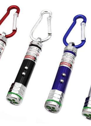 Универсальный led-фонарь с лазером и карабином