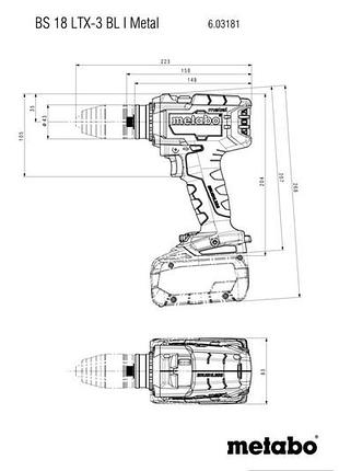 Дриль шурупокрут metabo bs 18 ltx-3 bl 4