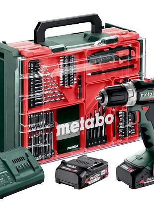 Акумуляторний дриль-шурупокрут metabo bs 18 l bl set (613155710)