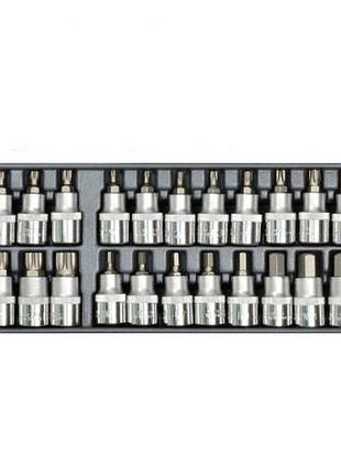 Набор головок со вставкой whirlpower an-sk53 hex, torx, spline 1/2" 25 единиц