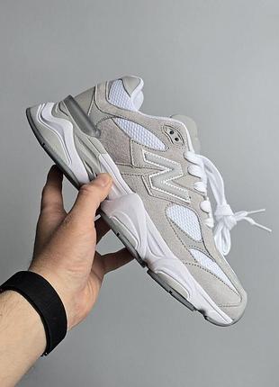 Чоловічі сірі кросівки new balance 9060 grey white х нью беланс 41
