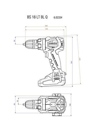 Дрель-шуруповерт metabo bs 18 lt bl q 6