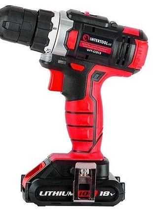 Дрель-шуруповерт аккумуляторная li-ion 18в intertool wt-0313