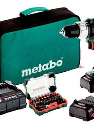 Акумуляторний ударний дриль metabo sb 18 l set (614053900)