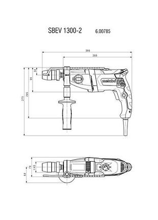 Дрель ударная metabo sbev 1300-2 (600785500) 9