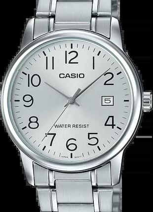 Годинник чоловічий casio timeless collection mtp-v002d-7b сріблястий циферблат