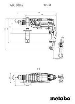 Ударная дрель metabo sbe 800 4
