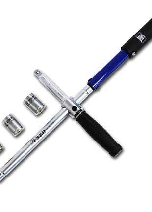 Динамометричний балонний ключ s&r 70-170 нм, 1/2", 3 гол.17,19,21 мм