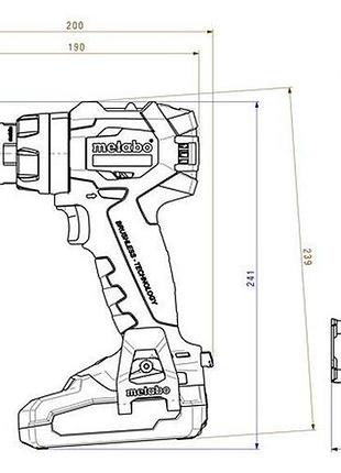 Шуруповерт metabo bs 18 lt bl q каркас 4