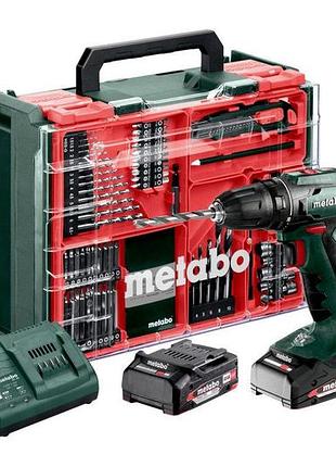 Аккумуляторная дрель-шуруповерт metabo bs 18 set (602207710)