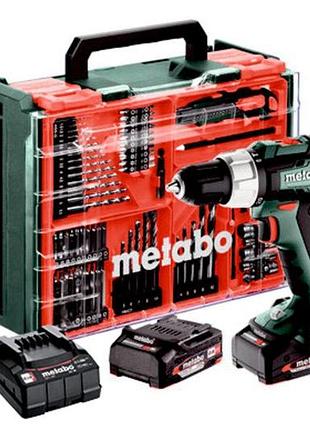 Аккумуляторная ударная дрель metabo sb 18 l set (614053710)