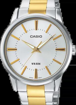 Годинник чоловічий casio timeless collection mtp-1303sg-7a сріблястий циферблат
