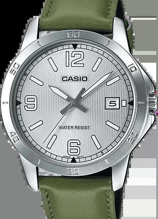 Годинник чоловічий casio timeless collection mtp-v004l-3b сріблястий циферблат