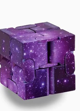 Магический кубик с бесконечными вариантами, куб антистресс crazy cube голубая пластиковая игрушка фіолетовий зоряний