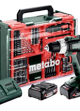 Аккумуляторная дрель-шуруповерт metabo bs 18 l set (614051710)
