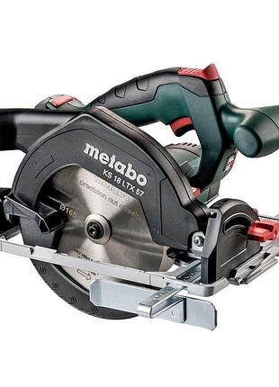 Аккумуляторная ручная циркулярная пила metabo ks 18 ltx 57(каркас)