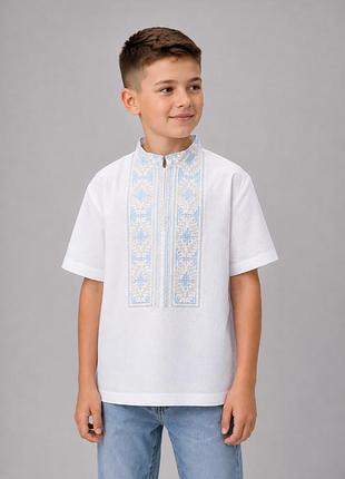 Вишиванка для хлопчика з коротким рукавом,110-164 см 116