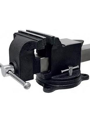 Тиски станочные поворотные haisser sg iron 100мм, 7.5кг