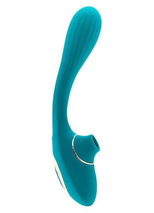 Вакуумный вибратор s pleasures dual suction - turquoise - интимный массажер для женщин 2