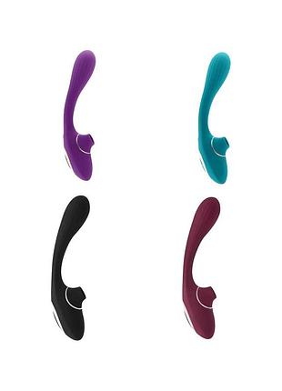Вакуумный вибратор s pleasures dual suction - turquoise - интимный массажер для женщин 6