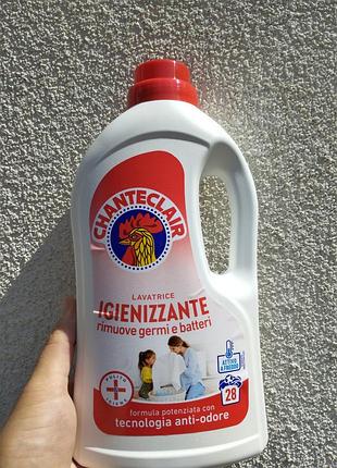 Гель для прання chanteclair lavatrice igienizzante 1.26 л – дезінфікуючий ефект, 28 прань