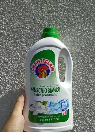 Гель для стирки chanteclair lavatrice muschio bianco extra profumato 1.26 л, 28 стирок, белый мускус