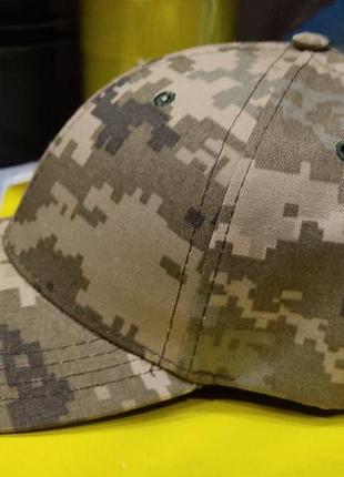 Бейсболка зі щільної бавовни камуфляжу-піксель 55-56 і 57-58