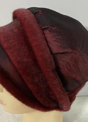 Женская бейсболка-косынка из плащевки на флисе