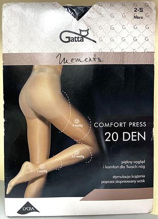 Колготки 20 ден женские gatta чёрные № 2