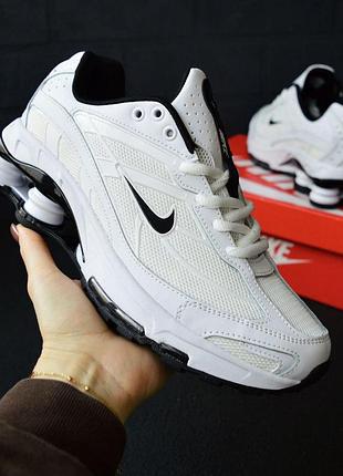 Nike shox ride 2 sp white black чоловічі кросівки білі з чорним розмір 43/27,5см