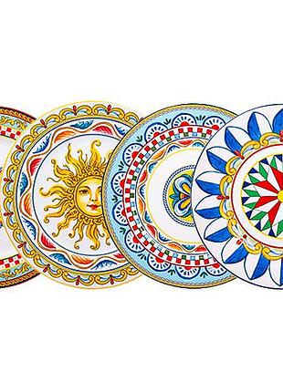 Набор фарфоровых обеденных тарелок 27 см dolche white 4 шт 1922-124