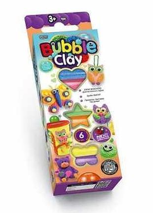 Пінопластовий кульковий пластилін bubble clay bbc-01-01u,02u від danko toys, різнокольоровий набір для творчості