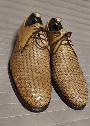 Кожанные плетенные дерби shoepassion,  размер 41,5 - 42.