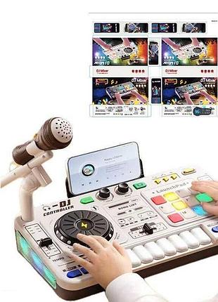 Музична dj установка 8 d 8 b (21) з вбудованим акумулятором 3.7 v, bluetooth, usb і мікрофоном