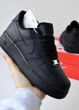 Nike air force 1 low black мужские кроссовки черные размер 43/27,5см 41