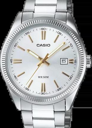 Мужские часы casio timeless collection mtp-1302d-7a2 серебристый циферблат