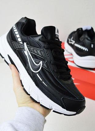 Nike initiator black white мужские кроссовки черные с белым размер 43/27,5см 46