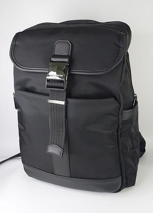 Arctic hunter рюкзак міський для ноутбука 15,6" на два відділення водовідштовхуючий місткий чорний (20812)