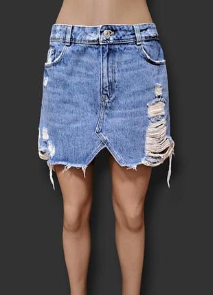 Коротка джинсова спідниця zara