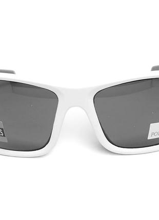 Окуляри поляризаційні захисні bluwater samson-1 z87.1 white polarized (gray), сірі в біло-сірій оправі