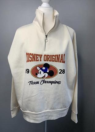 Женский оверсайз свитшот disney x primark mickey mouse (1/4 zip)